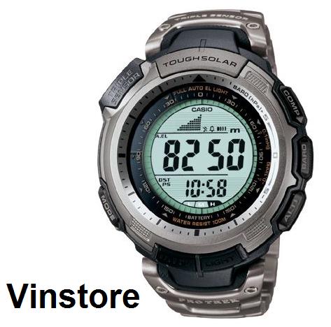 [Vinstore] ProTrek Tough Solar Triple Sensor Watch Men Sports Watch Black Watch PRG-110T-7V PRG-110T-7 PRG-110T-7VDR PRG-110T-7VD