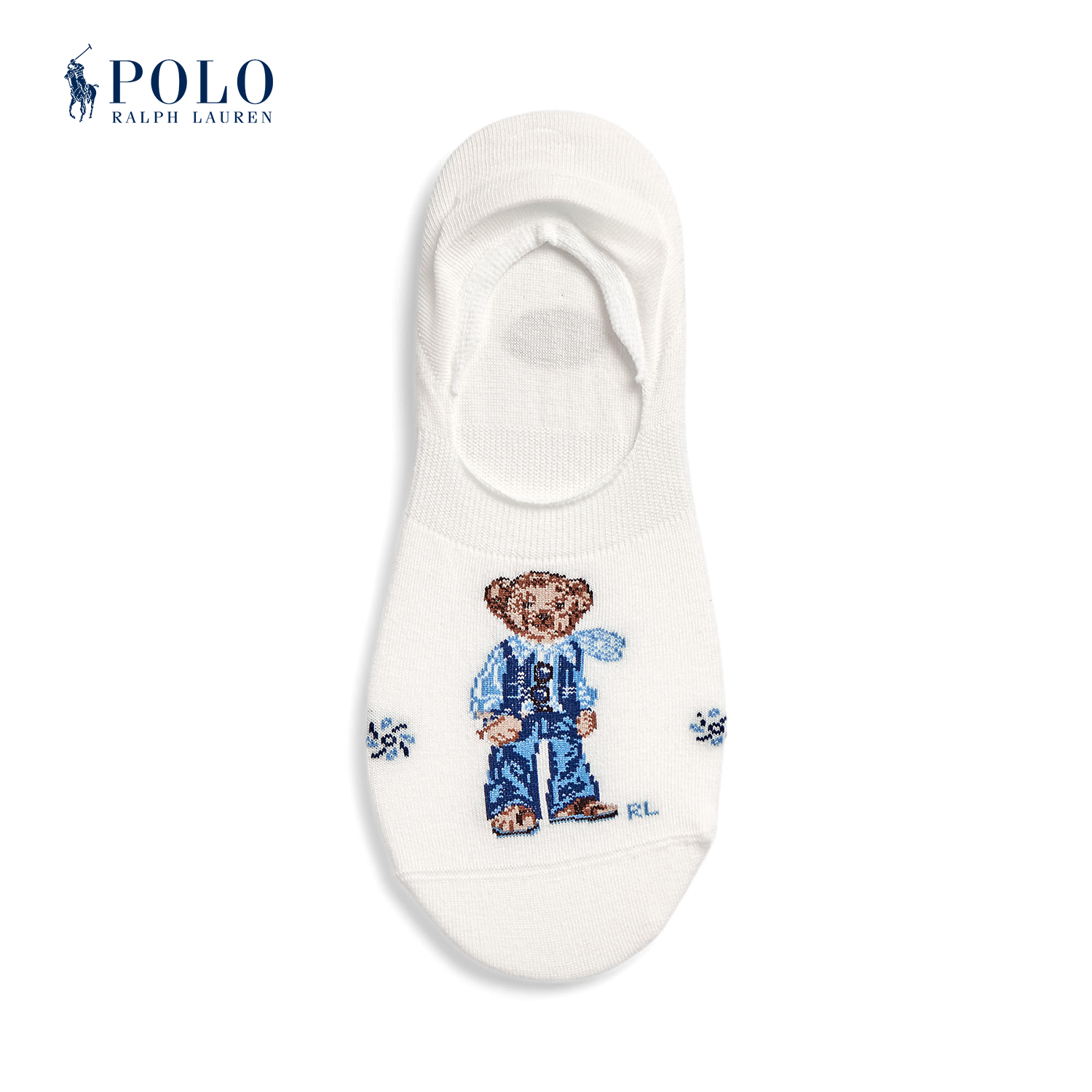 Polo Ralph Lauren Women Polo Bear Tab Ankle Socks (Teophy Cream)
