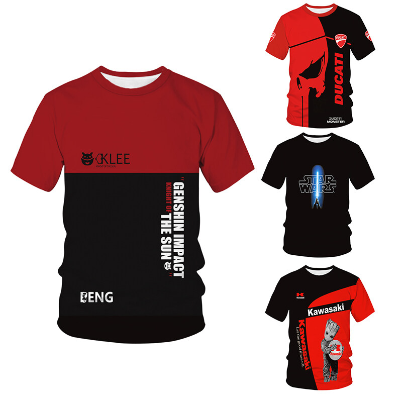 Summer Ducati Car Logo 3d Print Harajuku T Shirt Casual Short Sleeve Trend Men Women Tees