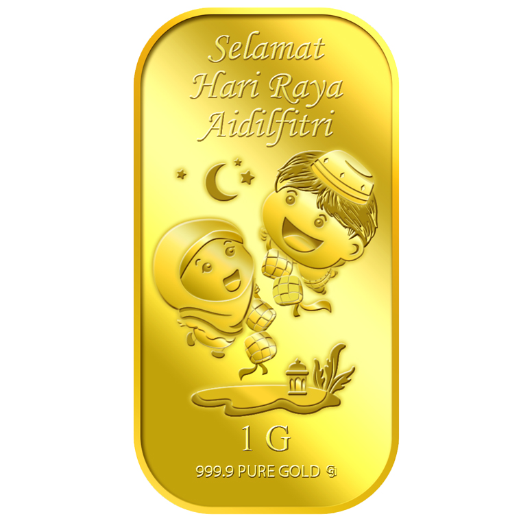 Puregold 1g Hari Raya Aidilfitri (Costume) 999.9 Pure Gold Bar