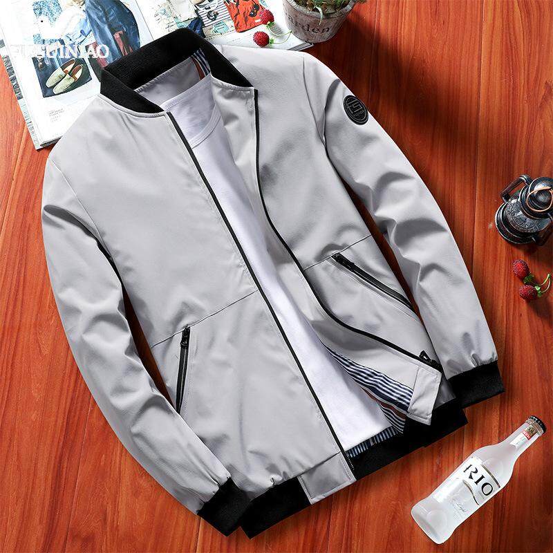 Fuguiniao 2020 Mens Jackets Spring Autumn Casual Coats Bomber Jacket Slim Fashion Male Outwear