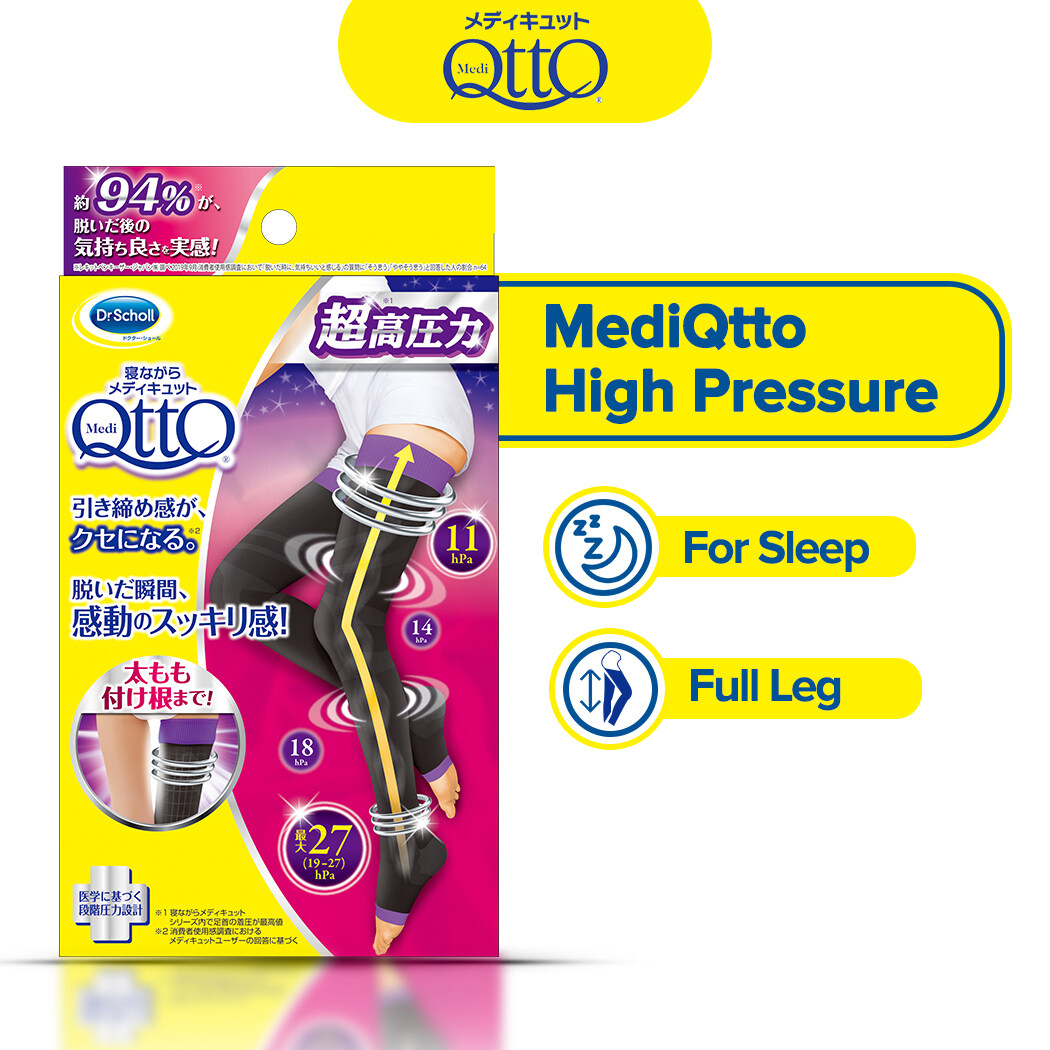 MediQtto For Sleep, High Pressure Compression Socks, Full Leg