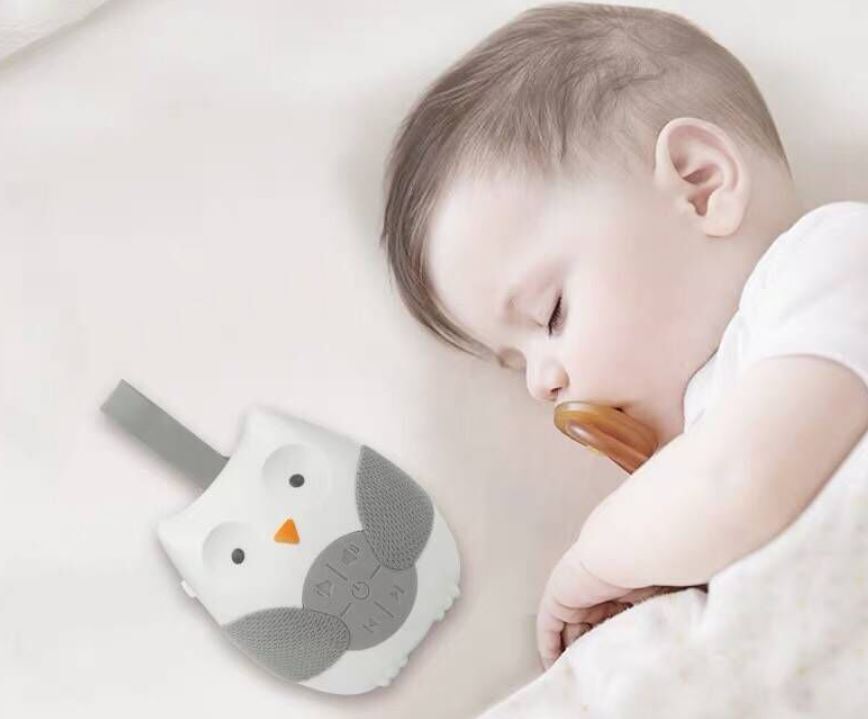 Portable Baby Soother Baby Soother Machine Portable Baby Soother Music Player Owl Shaped Hanging Stroller Sleeping Comfort Calm Sleep (Free 3 "AAA" Batteries)