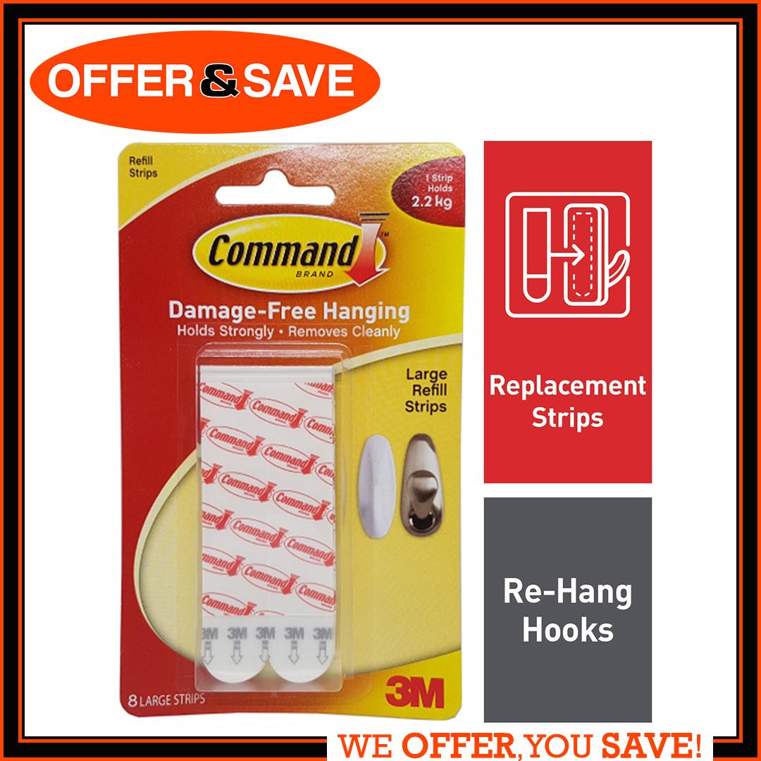 3M Command™ Large Refill Strips 17023P- 8PK