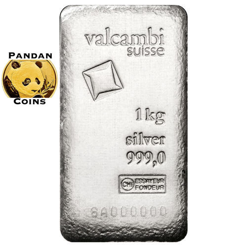 Valcambi Swiss 1 Kilo 999 Silver Case Bar, 1kg