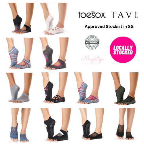 [US Imported Authentic] Toesox Grip Socks / Anti Slip Socks - Half Toes Bellarina / Elle / Ivy / Luna / Low Rise | Approved SG Stockist of Toesox / Tavi / Base33 Brands
