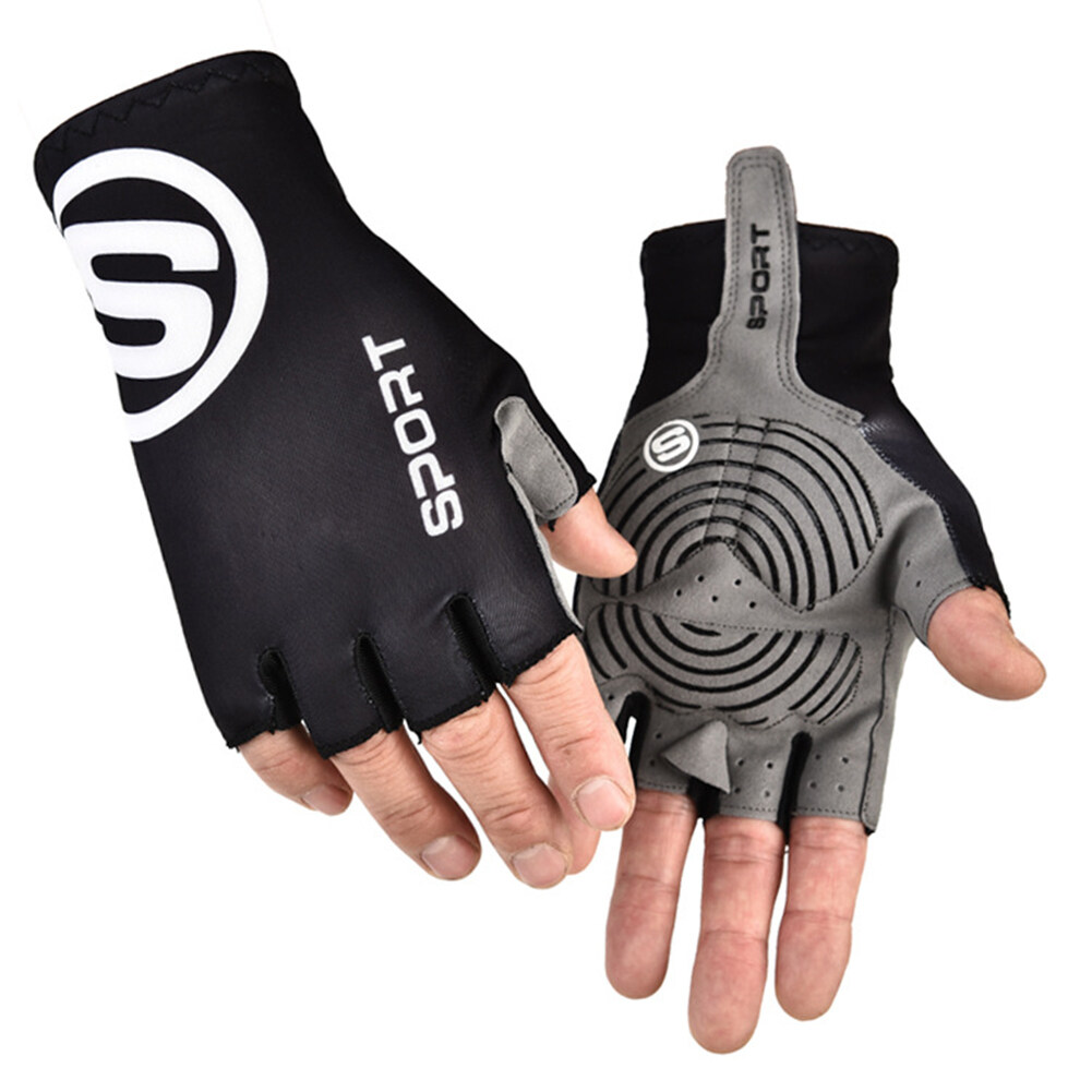 Ice Silk Anti Slip Women Men Gloves Sports Cycling Half Finger Hand Gloves