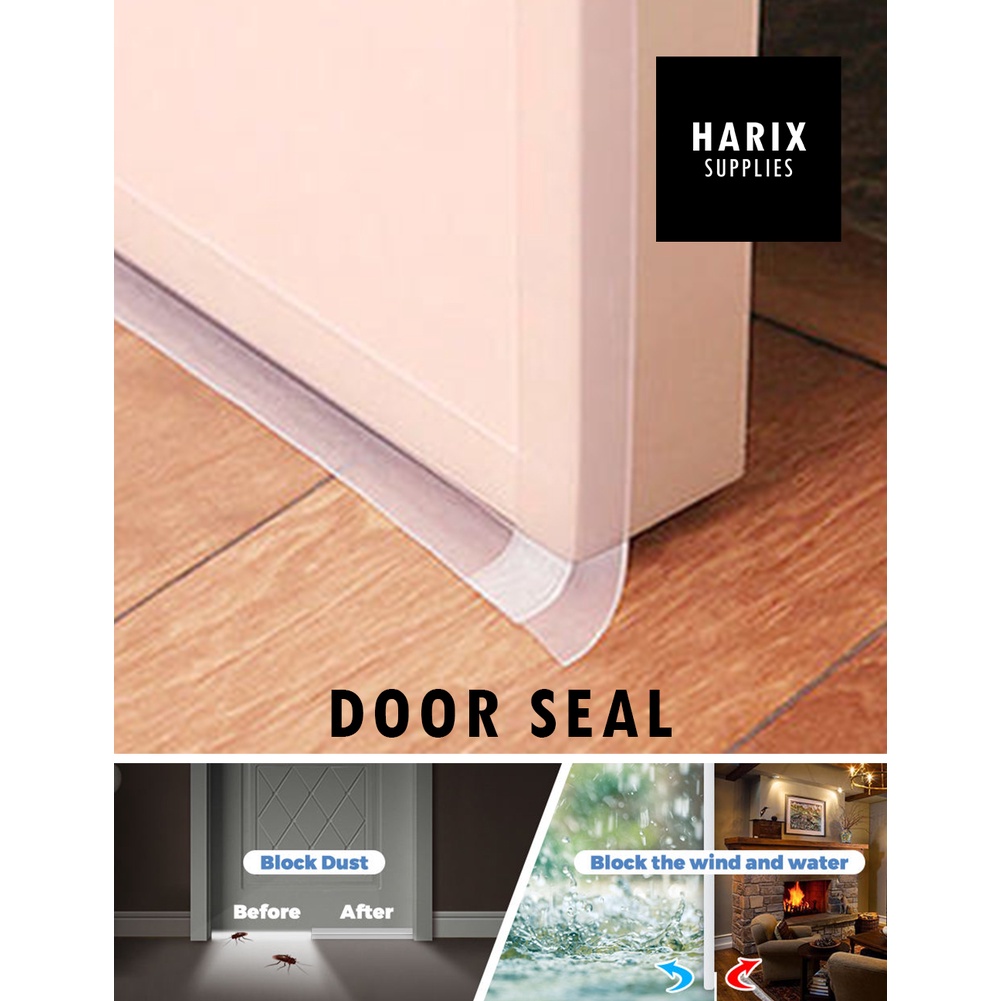 Silicone Door Bottom Seal Strip Sticker Adhesive Window Soundproof Weatherproof