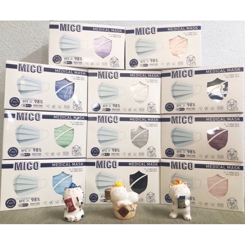 [SG?? BRAND] MICO Adult 3ply Medical Surgical Disposable Face Mask 50pcs/box  [Ready Stock] mico mask