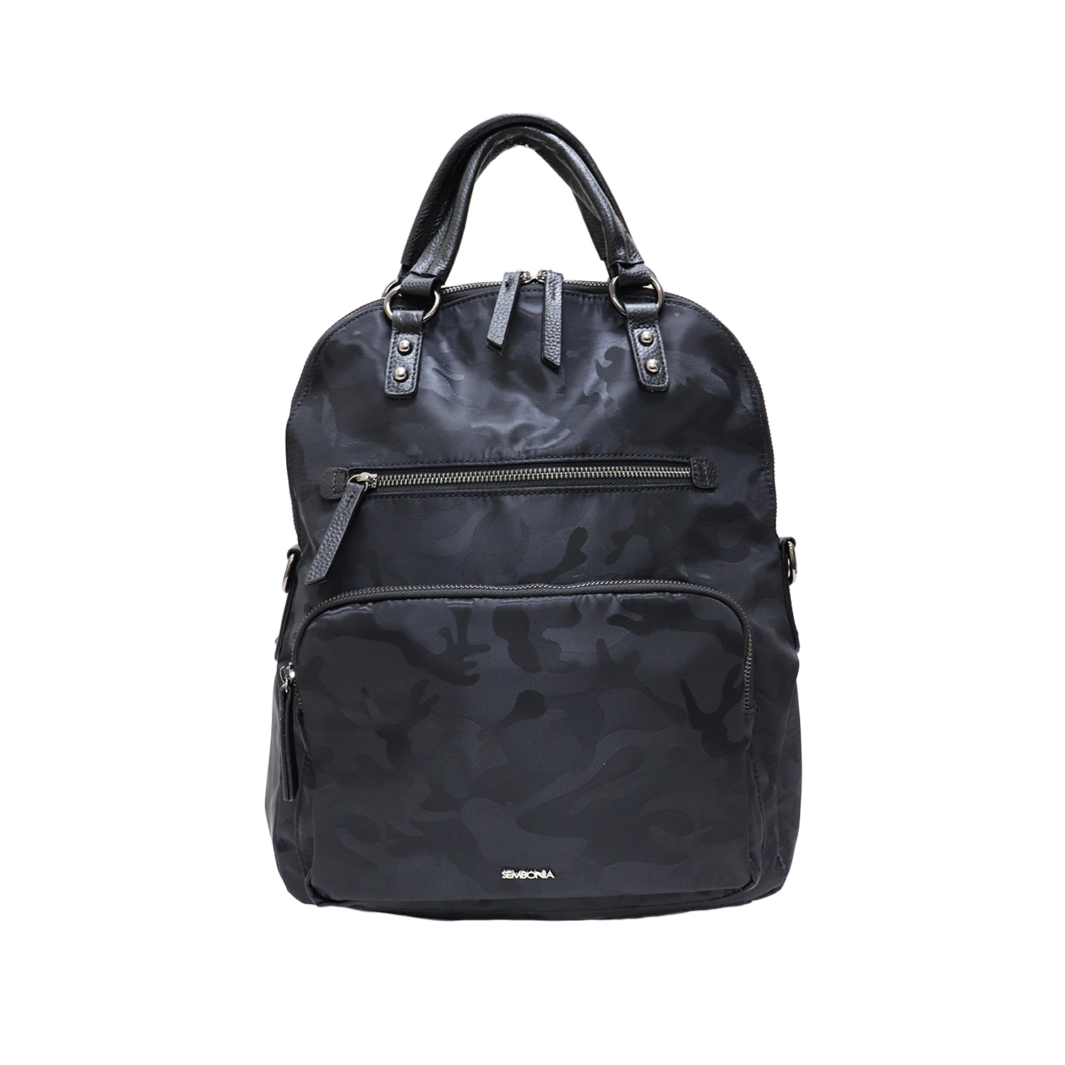 SEMBONIA NYLON TRIM LEATHER BACKPACK 62351-108