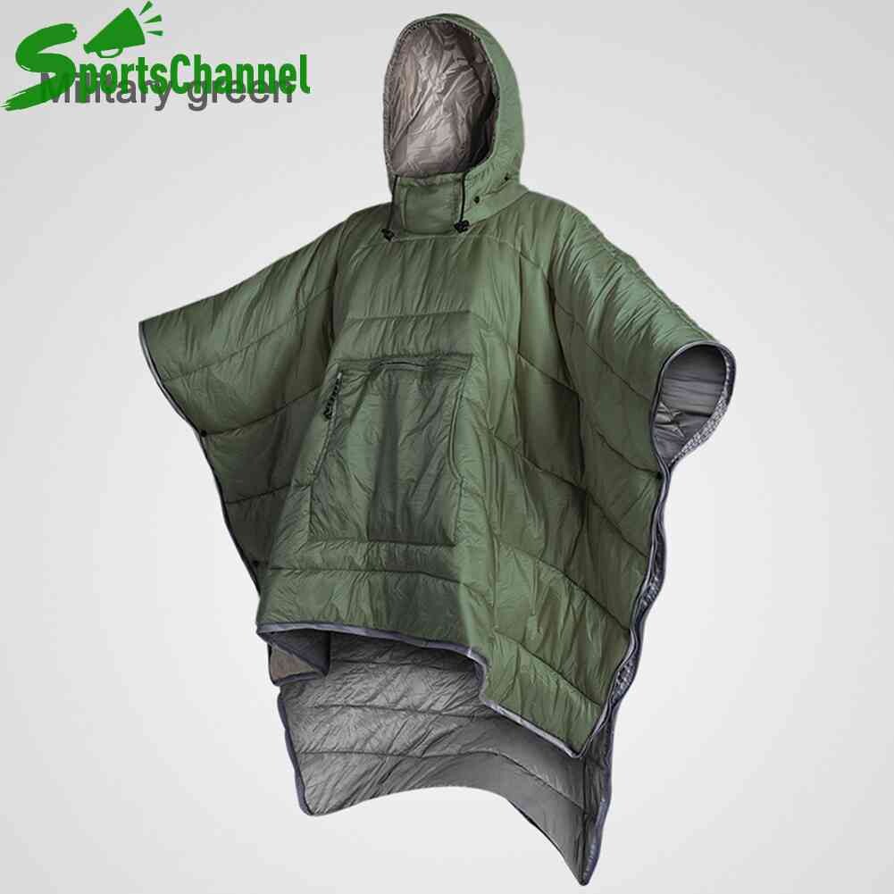 Nue Women Men Winter Warm Ponchos Capes for Outdoor Wearable Riding Motorcycle C