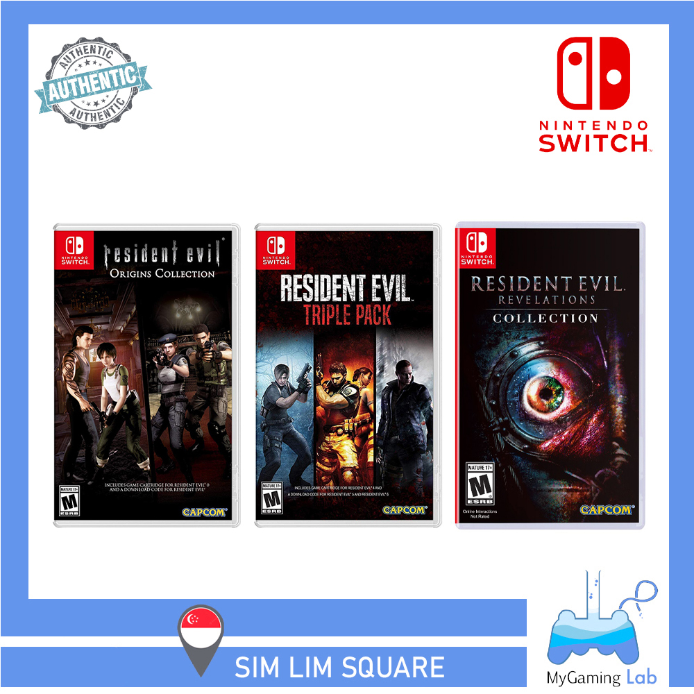 [SG] Nintendo Switch Game Resident Evil Triple Pack 4, 5 & 6 / Origins Collection / Revelation Collection