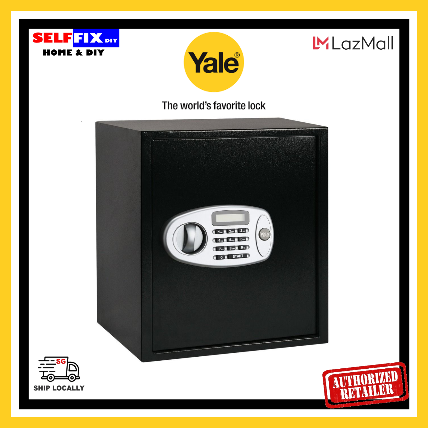 Yale Large File Security Safe - YSS/390/DB2 - Digital Keypad + Override Keys [Bulky]